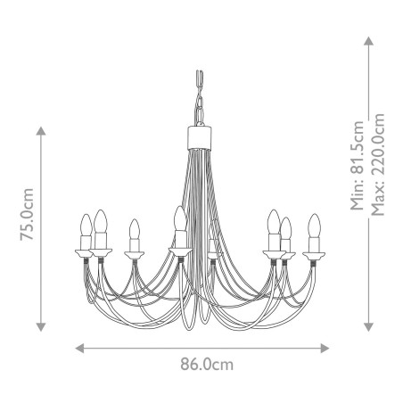 Lustre Carisbrooke (8 Lumieres)