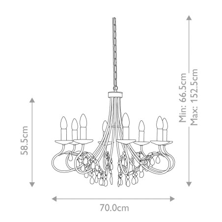 Lustre Christina (8 Lumieres)