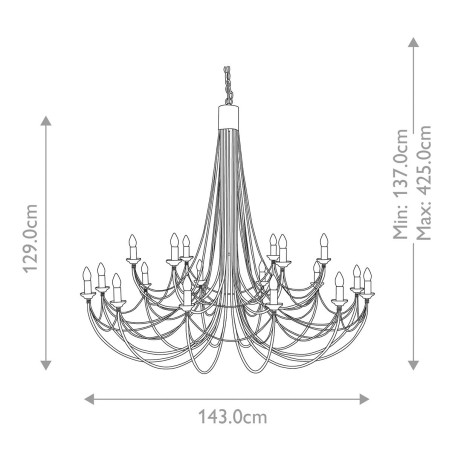 Lustre Carisbrooke (18 Lumieres)