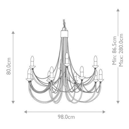 Lustre Carisbrooke (12 Lumieres)