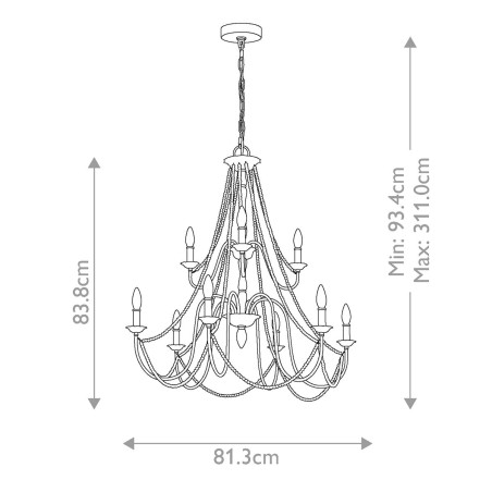 Lustre Maryville (9 Lumieres)