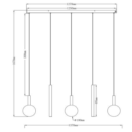Suspension LED Jasmine CCT Dim (5x4W)