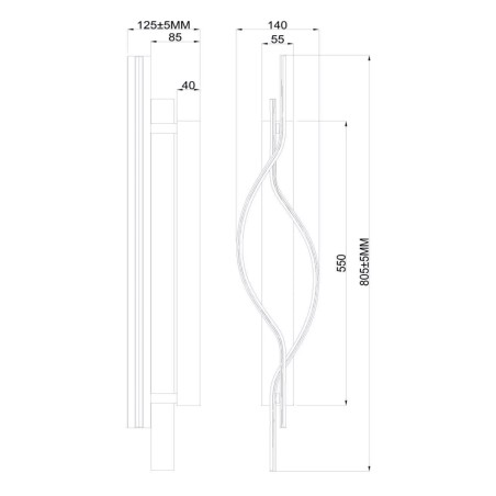 Applique Murale LED Lambada Dim (20W)