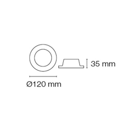 Encastrable LED Eye rond (7+7W)