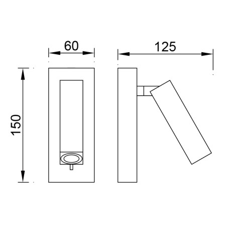copy of Aplique lector LED con interruptor Tarifa III (3W)