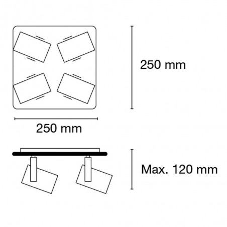 Regleta-Foco Oroel (4 X Gu10)