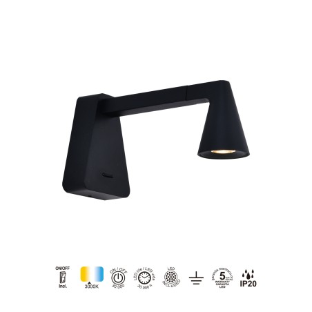 Aplique LED con interruptor Africa (5W)