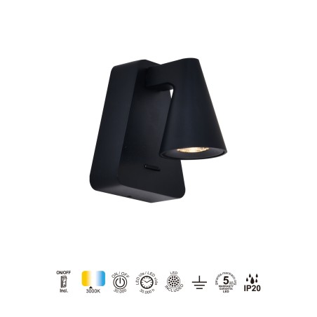 Aplique LED con interruptor Africa (5W)