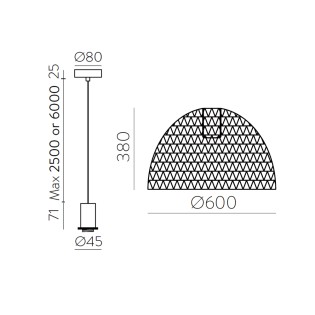 Lampe a suspension Evens 60