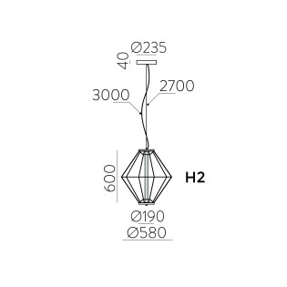 Lampe de plafond LED Totem (8.5W)