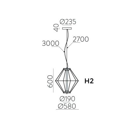 Lampe de plafond LED Totem (8.5W)