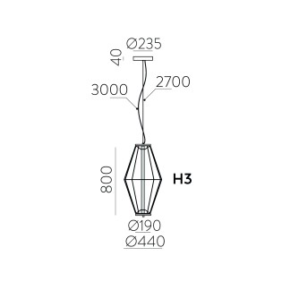 Lampe de plafond LED Totem (11.5W)