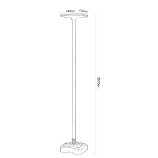 Lampadaire solaire LED Helios IP54 CCT (25W)
