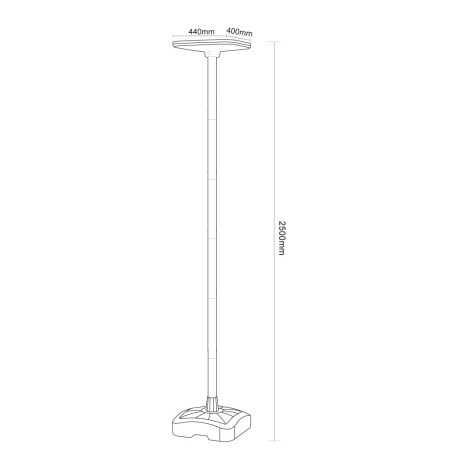 Lampadaire solaire LED Helios IP54 CCT (25W)
