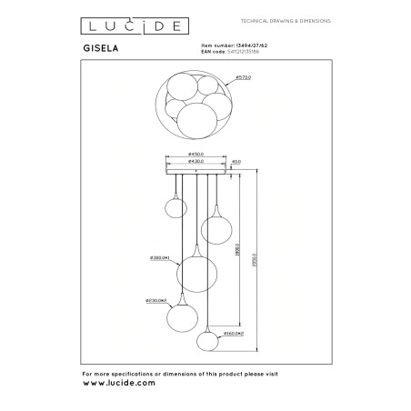 Lampe de plafond LED Gisela Dim (32W)