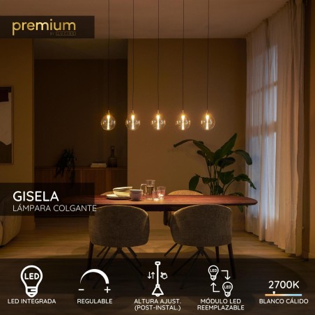 Lampe de plafond LED Gisela Dim (5x4W)