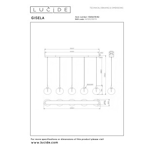 Lampe de plafond LED Gisela Dim (5x4W)