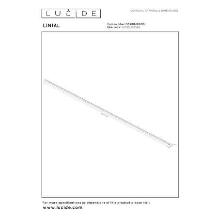 Rail monophasé de surface Linial Smart 48V. (2 mètres)