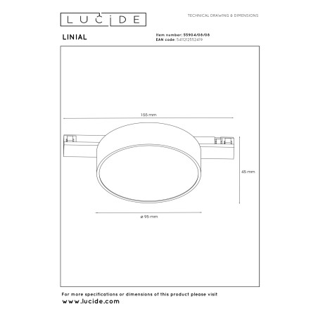 Spot LED sur rail Fixxt Lineal Smart 48V (8W)