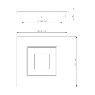 Plafonnier LED Dalmo SQ CCT Dim Smart (40W)