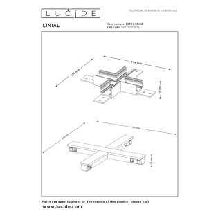 Connecteur X pour rail Linial