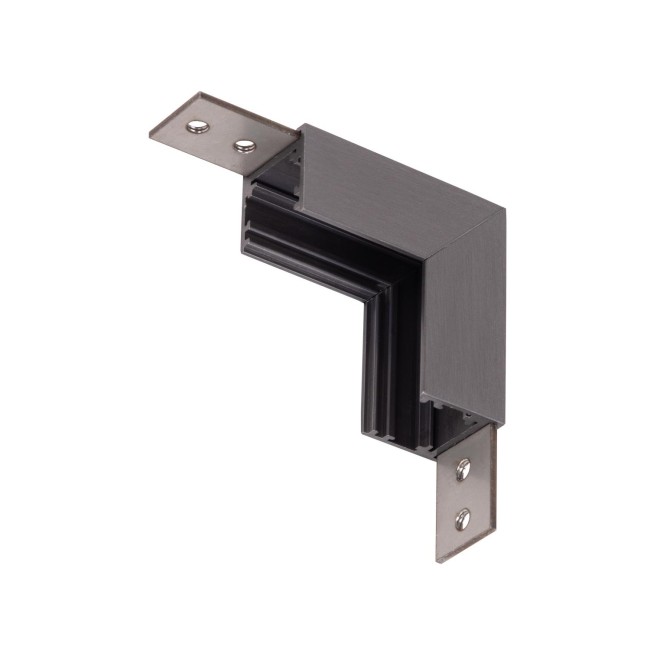 Connecteur d'angle pour rail Linial Chrome noir