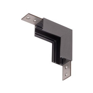 Connecteur d'angle pour rail Linial Chrome noir