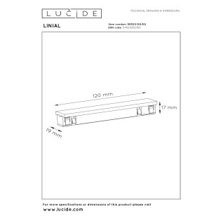 Connecteur droit pour rail Linial Chrome noir