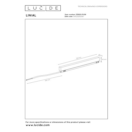 Driver pour rail Linial Smart 48V. Chrome noir (200W)