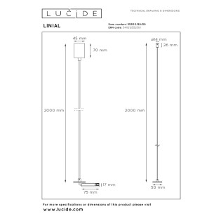 Accessoire suspendu pour rail Linial Chrome noir