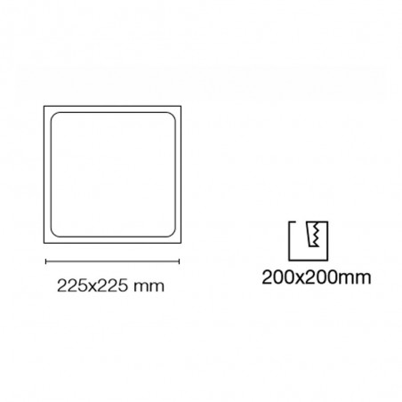 Downlight  Cuadrado Kaju Blanco (30W. 2600Lm)