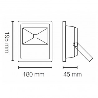 Projecteur LED extra-plat extérieur (20W)