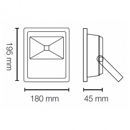 Projecteur LED extra-plat extérieur (20W)