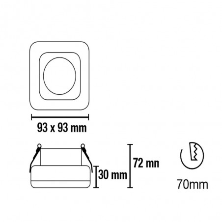 Empotrable Led Fusion (2,4W) 6000K