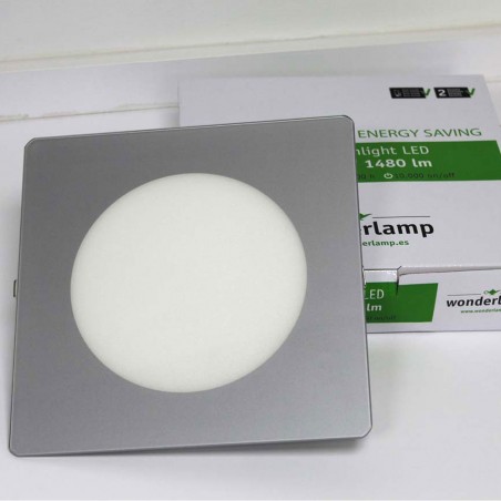 Downlight LED Extraplano cristal 20W (gris) - Wonderlamp