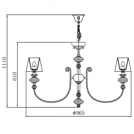 Lustre Serena Antique (8 lumières)