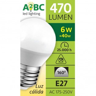 Ampoules led A2BC 6W E27  (4000ºk)