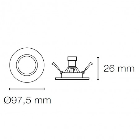 Spot encastrable BASIC rond blanc. Wonderlamp