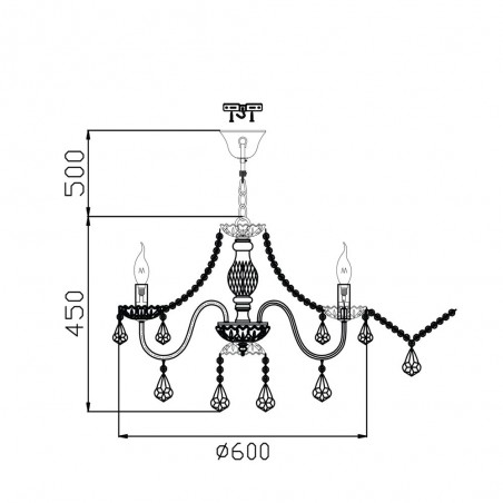 Lampe de plafond Contrast (5 lumières)