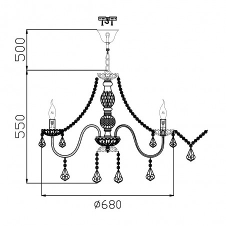 Lampe de plafond Contrast (7 lumières)
