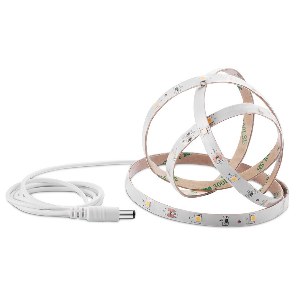 Ruban LED avec Détecteur de Mouvement - 1M Bande LED Pile Auto-Collante, Ruban LED Étanche IP65