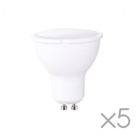 Pack 5 ampoules LED GU10 8W (lumière neutre)