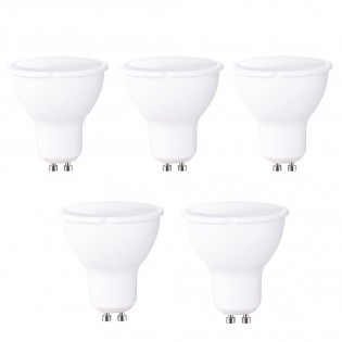 Pack 5 ampoules LED GU10 8W (lumière neutre)