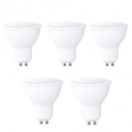 Pack 5 ampoules LED GU10 8W (lumière neutre)