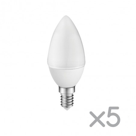 Pack 5 x Bombilla A2BC LED C30 E14 6W - 3000ºK