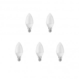 Pack 5 x Ampoule LED A2BC Voile E14 6W (lumière froide)