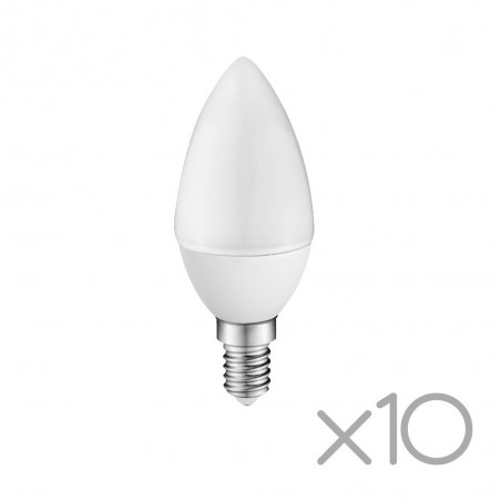 Pack 10 x Bombilla A2BC LED C30 E14 6W - 3000ºK