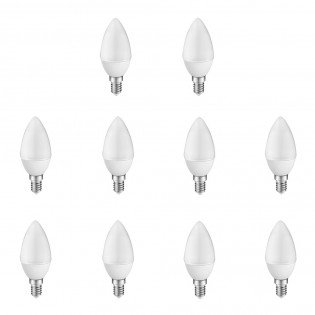 Pack 10 x Bombilla A2BC LED C30 E14 6W - 3000ºK