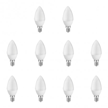 Pack 10 x Bombilla A2BC LED C30 E14 6W - 6000ºK