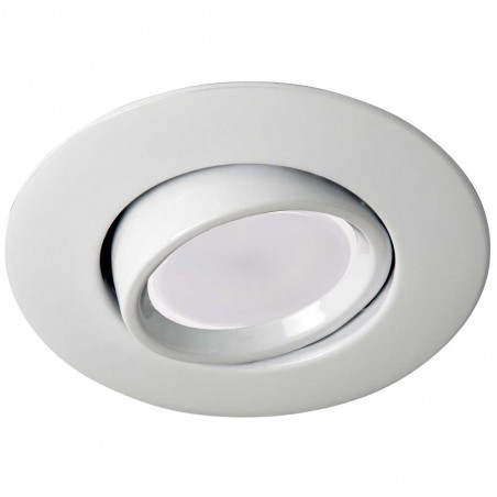 Pack Encastrable rond blanc + Ampoule LED 8W chaude